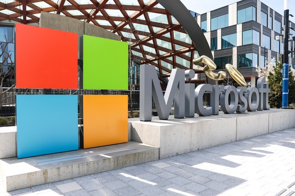 FILE - A Microsoft sign and logo are displayed at the company's headquarters April 4, 2025, in Redmond, Wash. (AP Photo/Jason Redmond, File)
Microsoft 50th