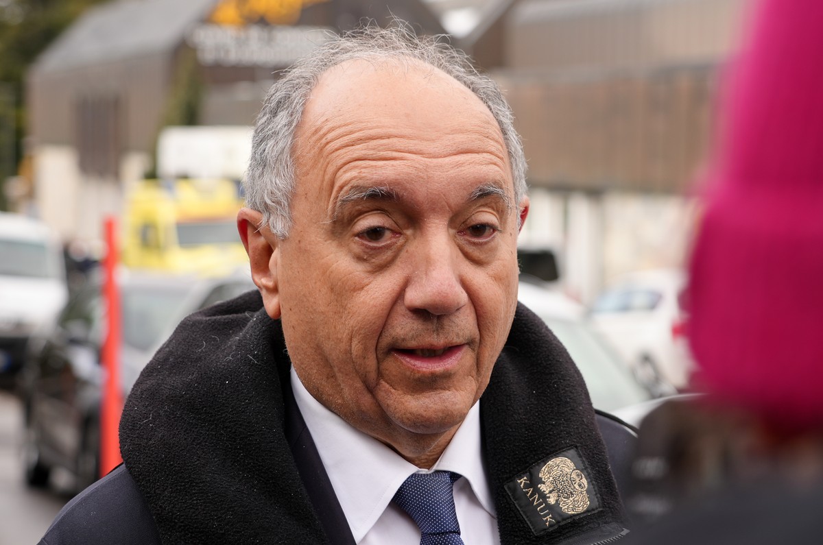 Italian ambassador Gian Lorenzo Cornado talks to the media outside a reception centre near the sealed off Le Constellation bar in Crans-Montana, Swiss Alps, Switzerland, Saturday, Jan. 3, 2026, where  ...