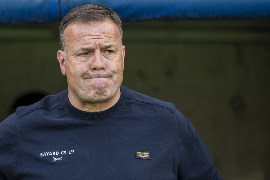 L&#039;entraineur Patrick Rahmen (YB), lors de la rencontre de football de Swiss Super League entre le Servette, SFC, et le Young Boys, YB, ce mercredi 24 juillet 2024 au Stade De Geneve a Geneve. (KE ...