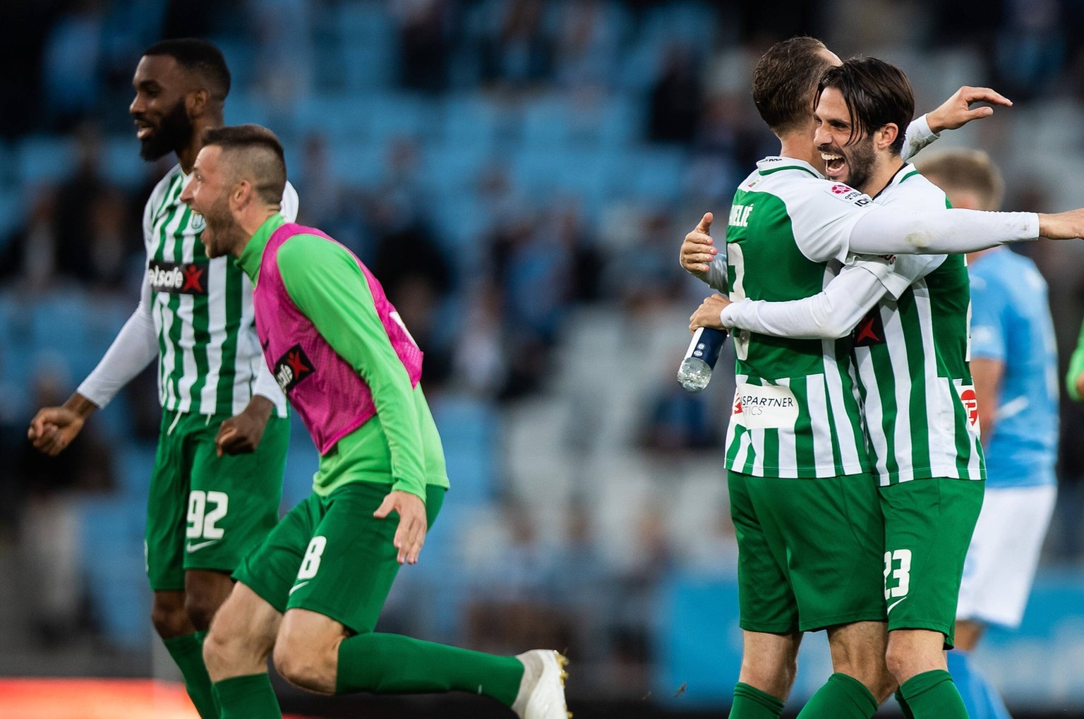 220727 Oliver Buff of Zalgiris Vilnius celebrates after the UEFA Champions League qualifying match between Malmö FF and Zalgiris Vilnius on July 27, 2022 in Malmö. Photo: Mathilda Ahlberg / BILDBYRAN  ...