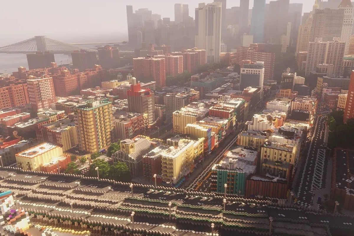 Représentation de New-York sur Minecraft