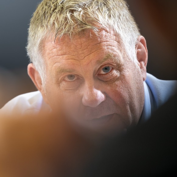 Rolf Gasser, Geschaeftsfuehrer des Eidgenoessischen Schwingerverbandes (ESV), am Mittwoch 28. Maerz 2024 in Ersigen. Foto Marcel Bieri