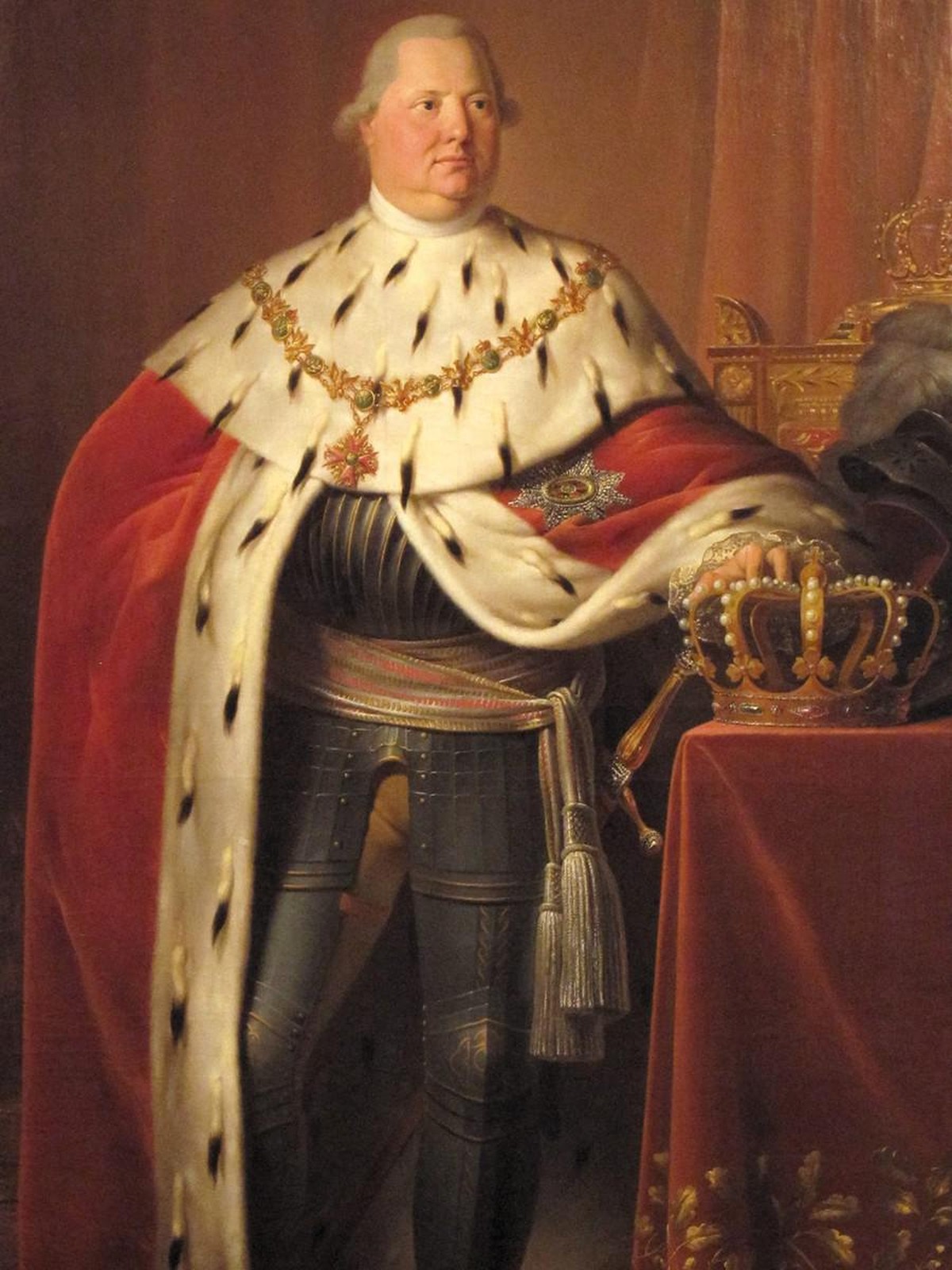 König Friedrich I. von Württemberg. Der machtbewusste und – mit fast 200 Kilogramm an Gewicht verteilt auf zwei Meter an Körpergrösse – im wahrsten Sinne des Wortes «gewichtige» Herrscher verfolgte se ...