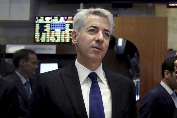 FILE - Bill Ackman, CEO and founder of Pershing Square Capital, visits the floor of the New York Stock Exchange, Nov. 10, 2015. Ackman was a prominent critic of former Harvard President Claudine Gay,  ...