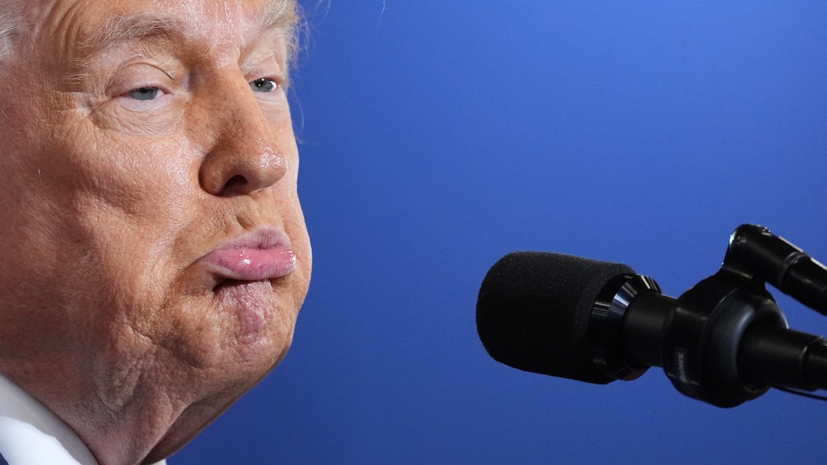 President Donald Trump speaks at Rockland Community College, Friday, May 22, 2026, in Suffern, N.Y. (AP Photo/Alex Brandon)
Donald Trump