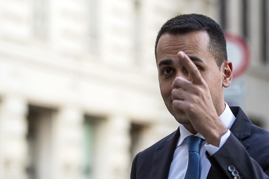 epa06763663 Five-Star Movement (M5S) leader Luigi Di Maio leaves Lower House in Rome, Italy, 25 May 2018. Italian Premier designate Giuseppe Conte met the head of the 5-star Movement (M5S) Luigi Di Ma ...