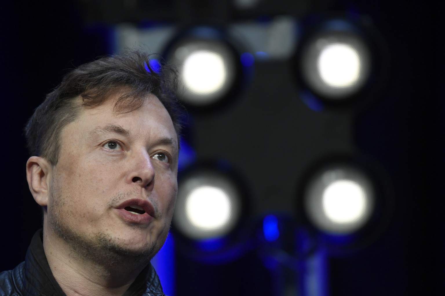 FILE - Elon Musk speaks at the SATELLITE Conference and Exhibition March 9, 2020, in Washington. Trading in shares of Twitter were halted after the stock spiked, Tuesday, Oct. 4, 2022 on reports that  ...