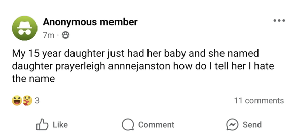 Die schlimmsten Baby Namen aus dem Subreddit tragedeigh