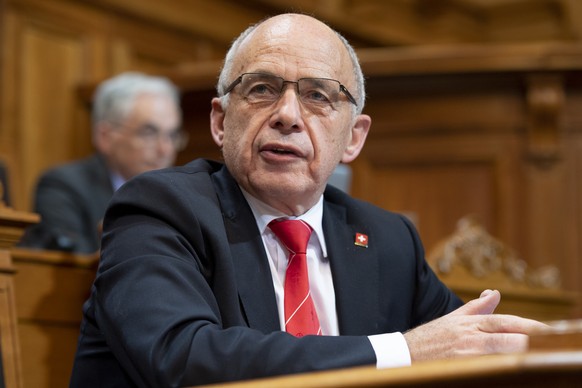 Bundesrat Ueli Maurer spricht am ersten Tag der Wintersession der Eidgenoessischen Raete, am Montag, 26. November 2018 im Staenderat in Bern. (KEYSTONE/Anthony Anex)