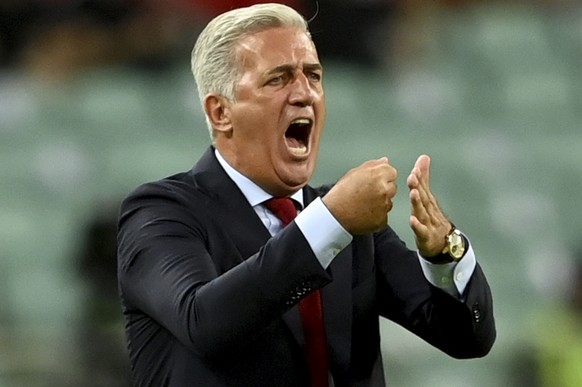 Switzerland&#039;s manager Vladimir Petkovic reacts during the Euro 2020 soccer championship group A match between Switzerland and Turkey at the Baku Olympic Stadium in Baku, Azerbaijan, Sunday, June  ...