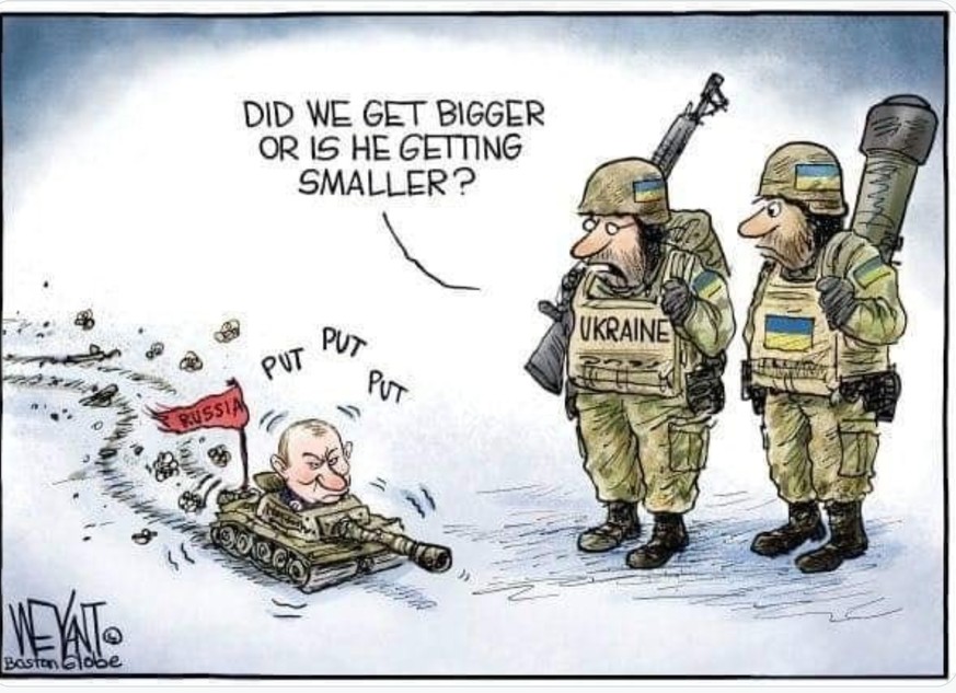 43 Karikaturen und Memes, die zeigen, wie sich Putin im Ukraine-Krieg verrannt hat