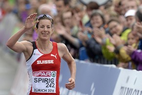 Nicola Spirig beim Marathon an der Leichtathletik-EM.