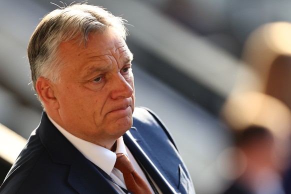 epa11478134 Prime Minister of Hungary Viktor Orban attends the UEFA EURO 2024 final soccer match between Spain and England, in Berlin, Germany, 14 July 2024. EPA/HANNIBAL HANSCHKE