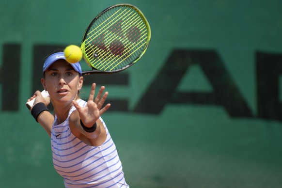 Belinda Bencic (N1, 1) im Einsatz beim TC Zofingen im Tennismatch Interclub NLA der Damen zwischen TC Chiasso - TC Zofingen am Donnerstag, 30. Juli 2020 in Chiasso-Seseglio. (KEYSTONE/Ti-Press/Davide  ...