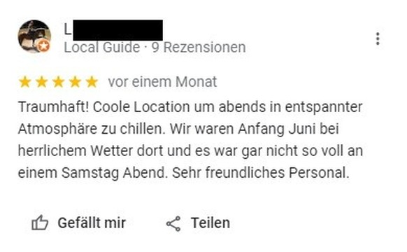 Swiss Google reviews for Badis: Seebad Enge