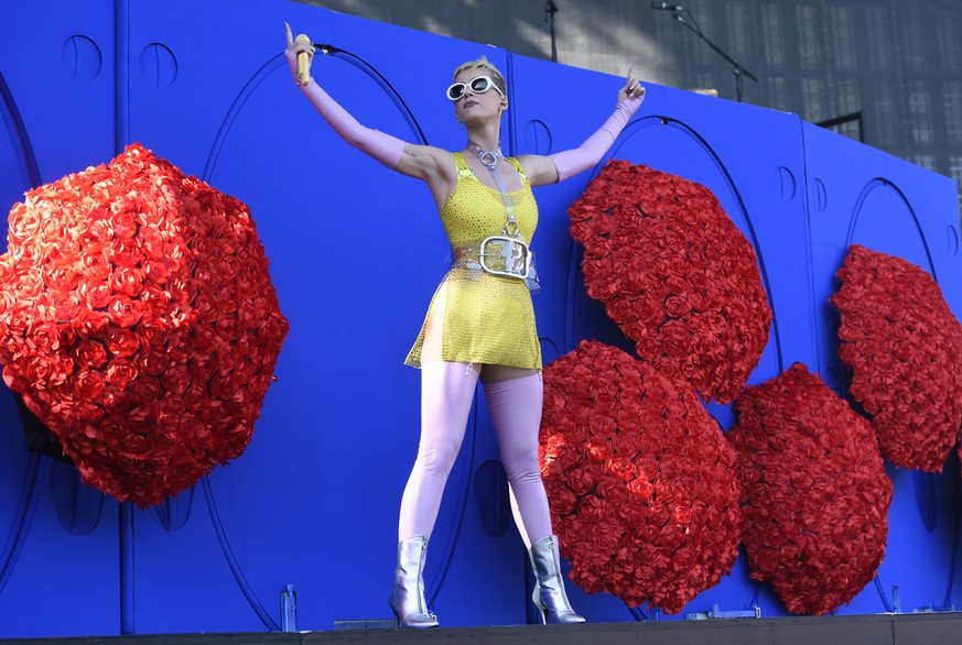 Katy Perry performs at Wango Tango at StubHub Center on Saturday, May 13, 2017, in Carson, Calif. (Photo by Chris Pizzello/Invision/AP)