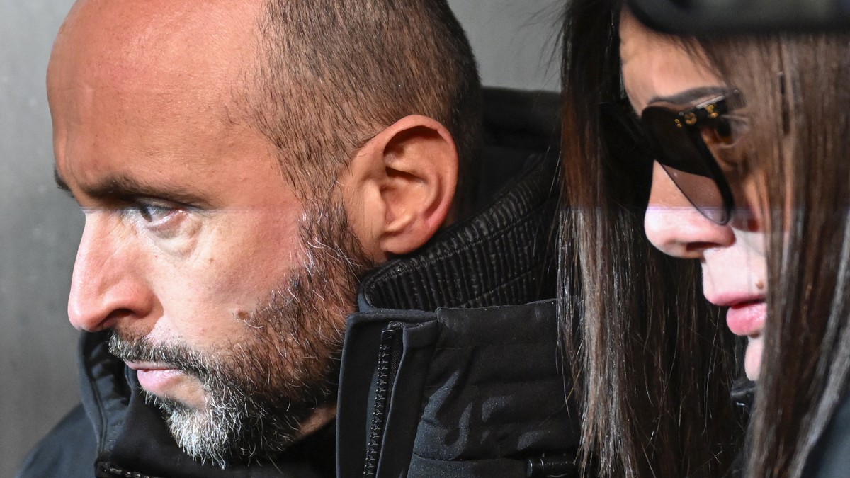The owners of the bar in Crans-Montana, where the deadly fire happened on New Year's Day, Jacques, left, and Jessica Moretti from France, arrive to be auditioned by the Valais public prosecutor&# ...