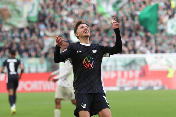 VfL vs. Bremen, 1. BL Wolfsburg, 21.03.2026, Fu�ball, Herren, Saison 2025/2026, 1. BL, VfL Wolfsburg vs. SV Werder Bremen: Jesper Lindstr�m VfL Wolfsburg DFL DFB REGULATIONS PROHIBIT ANY USE OF PHOTOG ...