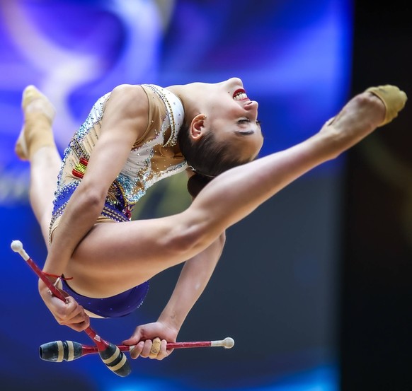 Sport Bilder des Tages 41st European Rhythmic gymnastics, Rhythmische Sportgymnastik, RSG Championships 06.06.2025 Daniela Pico Spain at All-Around qualifications 41st European Rhythmic Gymnastics Cha ...