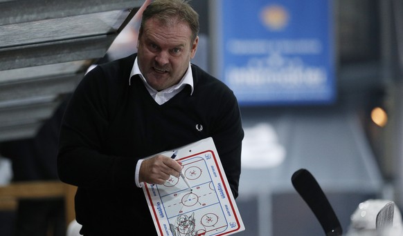 12.09.2014; Biel; Eishockey NLA - EHC Biel - Lausanne HC: Trainer Heinz Ehlers (Lausanne)(Christian Pfander/freshfocus)