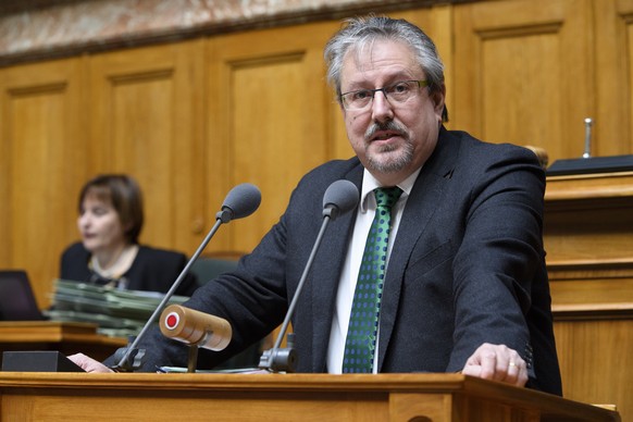 Beat Flach, GLP-AG, spricht an der Fruehlingssession der Eidgenoessischen Raete, am Dienstag, 6. Maerz 2018 im Nationalrat in Bern. (KEYSTONE/Anthony Anex)