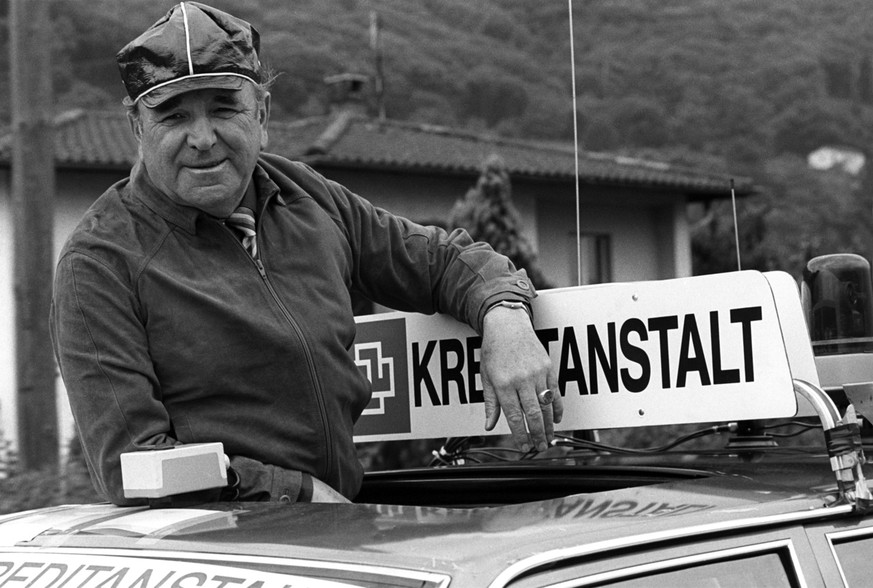 Sepp Voegeli, Rennleiter der Tour de Suisse, aufgenommen im Juni 1985. (KEYSTONE/Str)