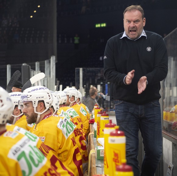 Langnaus Trainer Heinz Ehlers im Eishockey Meisterschaftsspiel der National League zwischen den ZSC Lions und den SCL Tigers, am Dienstag, 25. September 2018, im Zuercher Hallenstadion in Zuerich. (KE ...