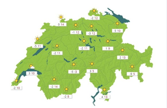 Das Wetter vom Montag.