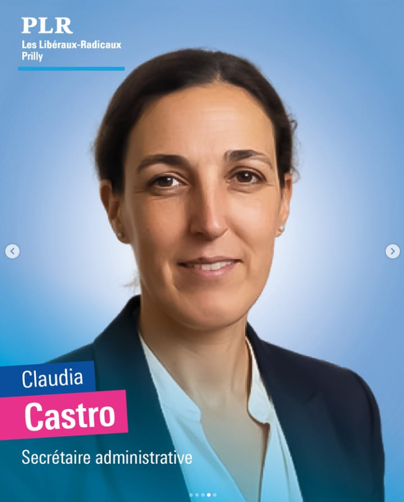 Claudia Castro auf einem KI-bearbeiteten FDP-Flyer.