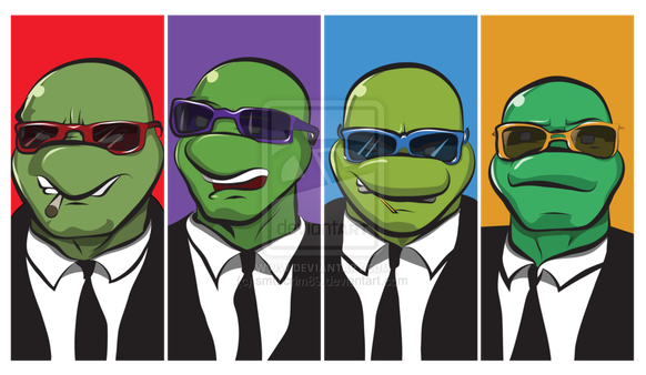 Wie die echten Reservoir Dogs haben auch die Turtles eine harte Schale.