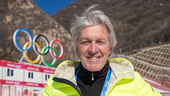 CHN, Olympische Winterspiele, Peking 2022 08.02.2022, National Alpine Ski Centre, Yanqing, CHN, Olympische Winterspiele, Peking 2022, Ski Alpin, Super, Herren, im Bild Bernhard Russi // Bernhard Russi ...