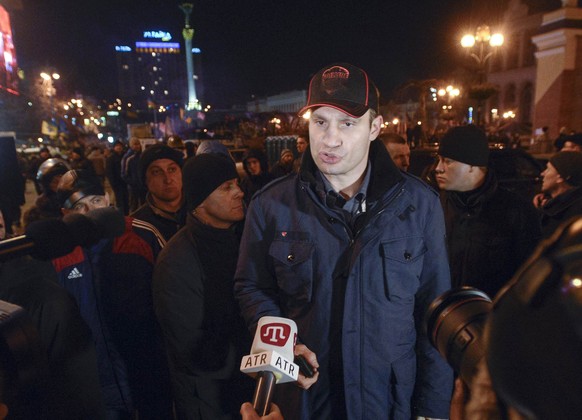 Noch kurz bevor die heftigen Krawalle ausbrachen betonte Vitali Klitschko, die Opposition werde nicht nachgeben.