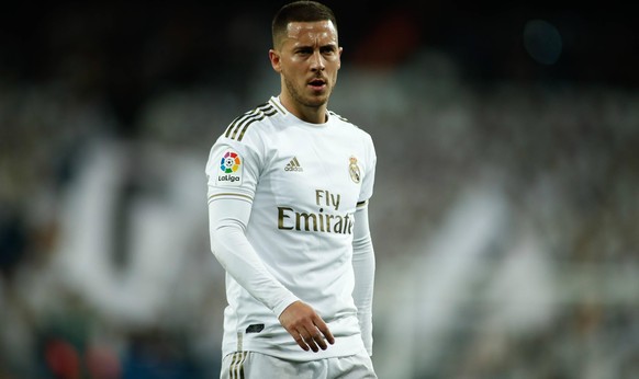 February 16, 2020, Madrid, MADRID, SPAIN: Eden Hazard of Real Madrid looks on during the Spanish League, La Liga, football match played between Real Madrid and RC Celta de Vigo at Santiago Bernabeu st ...