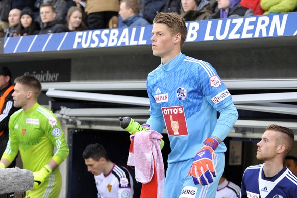 21.03.2015; Luzern; Fussball Super League - FC Luzern - FC Basel; Torhueter Jonas Omlin (Luzern) (Martin Meienberger/freshfocus)