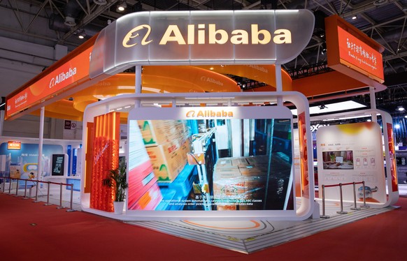 epa11741447 The Alibaba booth at the China International Supply Chain Expo (CISCE) in Beijing, China, 26 November 2024. The China International Supply Chain Expo runs from 26 November to 30 November 2 ...
