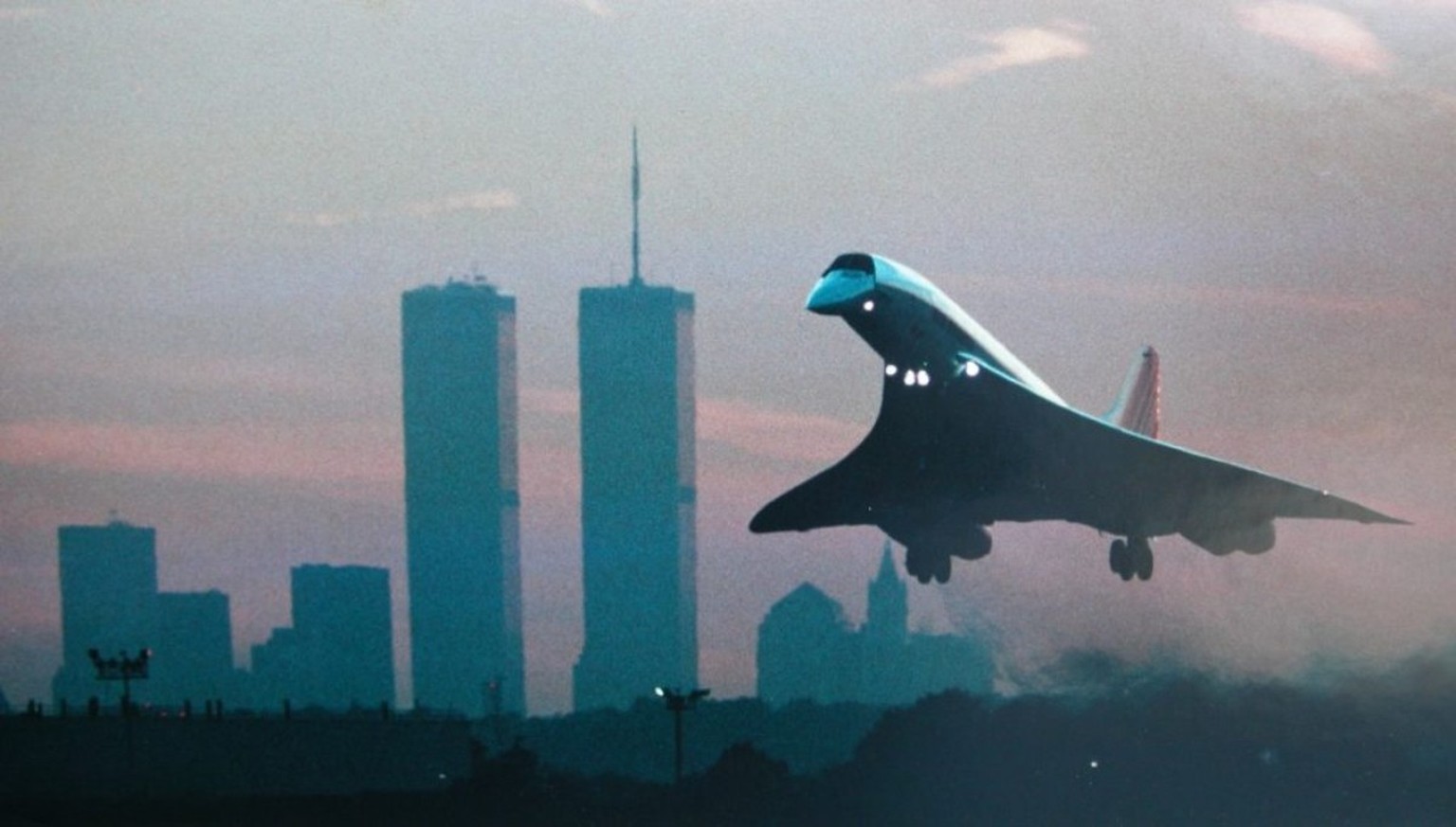 Concorde and Twin Towers, 1976, New York