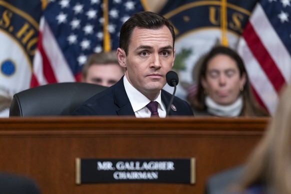 Chairman Mike Gallagher, R-Wis., leads a special House committee dedicated to countering China holds a hearing at the Capitol in Washington, Tuesday, Feb. 28, 2023. (AP Photo/J. Scott Applewhite)
Mike ...