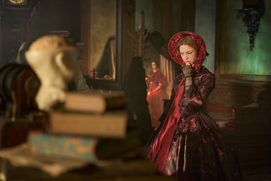 This image released by Netflix shows Mia Goth in a scene from &quot;Frankenstein.&quot; (Netflix via AP)
Film Review - Frankenstein