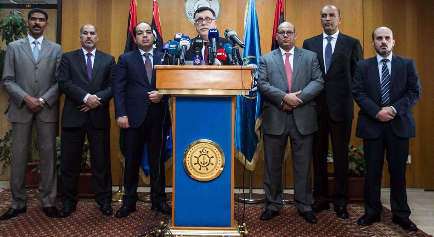 Fajis al-Sarradsch bei einer Pressekonferenz gestern Mittwoch.