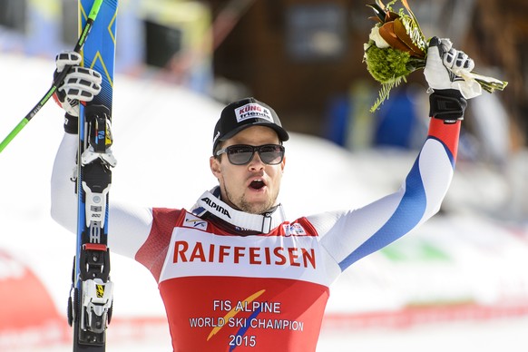 Es ist vollbracht! Das Zittern hat für Abfahrts-Weltmeister Patrick Küng ein Ende.