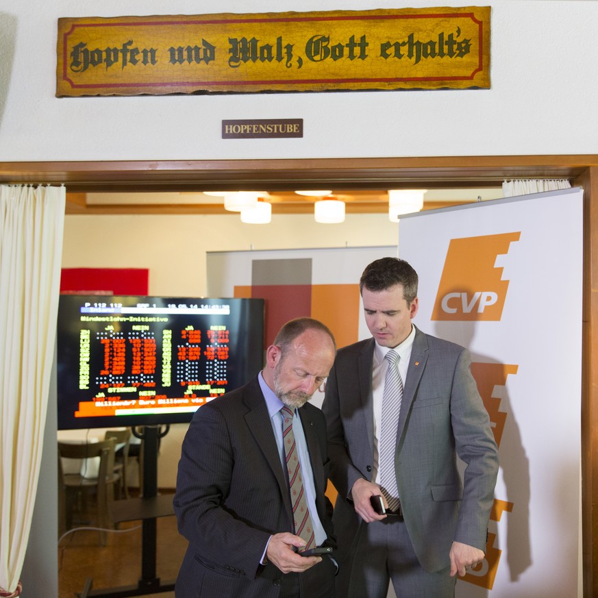In der Autokorrekturfalle: CVP-Kommunikationschef Thomas Jauch (rechts).