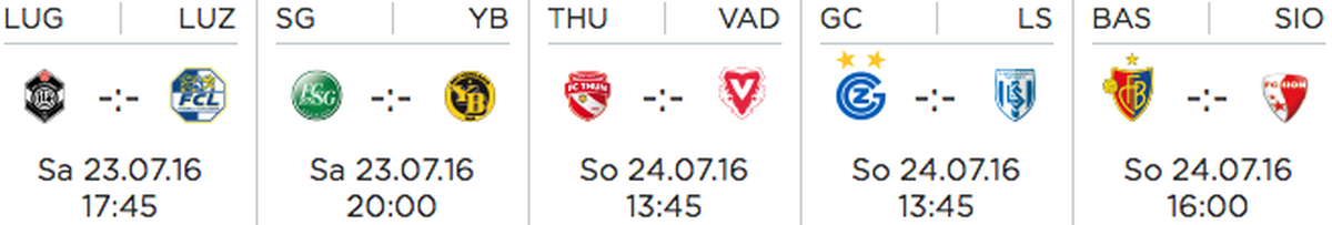 Spielplan 1. Runde