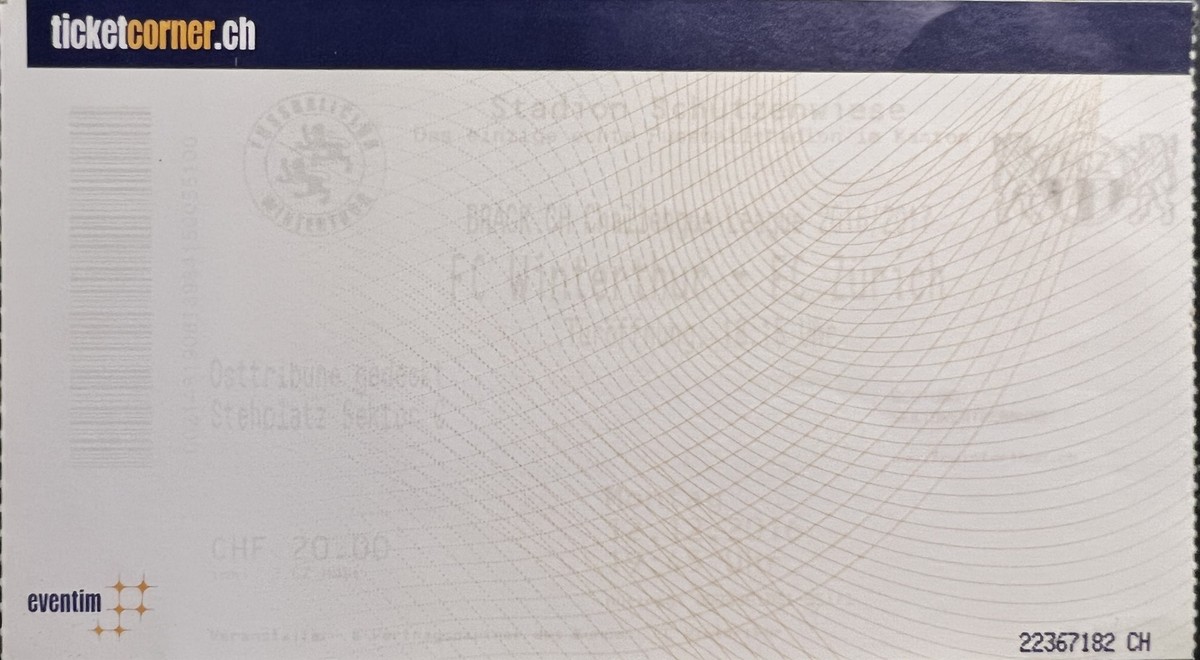 FC Winterthur – FC Zürich Ticket