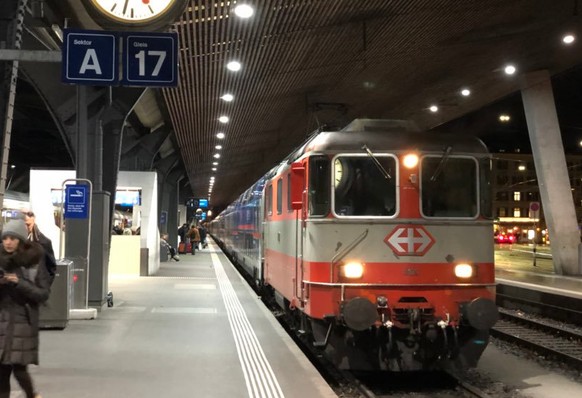 Ein Nightjet-Zug in Zürich.&nbsp;