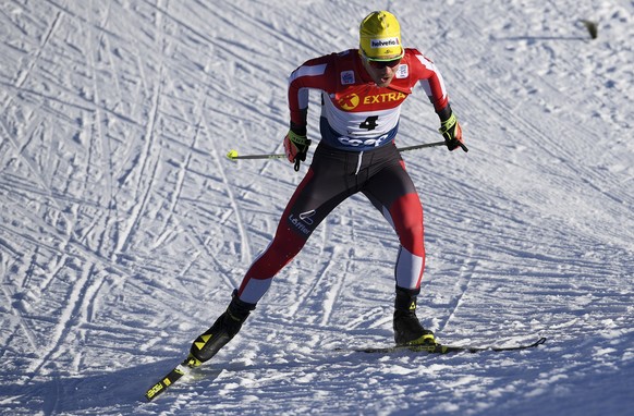 Dominik Baldauf of Austria in action during the men&#039;s sprint qualification (prologue) of the 3rd stage of the Tour de Ski, in Tschierv, Switzerland, Tuesday, January 1, 2019. (KEYSTONE/Gian Ehren ...