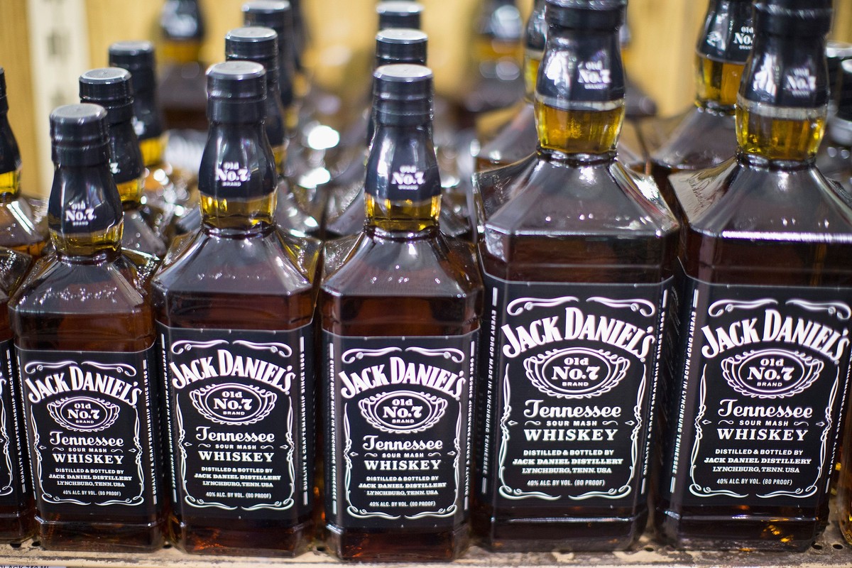 CHICAGO, IL - FEBRUARY 03: Jack Daniels Tennessee Whiskey is offered for sale at a liquor store on February 3, 2015 in Chicago, Illinois. Sales of U.S. produced bourbon and Tennessee whiskeys were up  ...