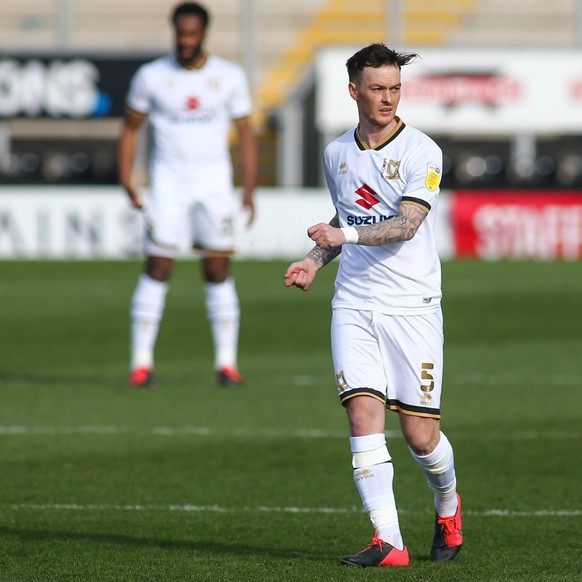 Burton Albion v Milton Keynes Dons EFL Sky Bet League 1 20/03/2021. Josh McEachran of Milton Keynes Dons 5 during the EFL Sky Bet League 1 match between Burton Albion and Milton Keynes Dons at the Pir ...