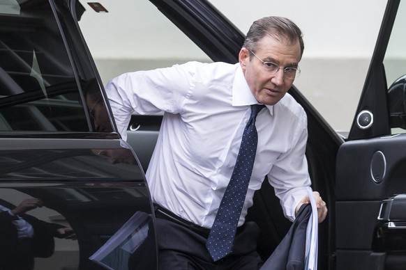 epa06706192 Ivan Glasenberg, CEO Glencore, arrives for the Glencore Annual Meeting in Zug, Switzerland, 02 May 2018, on the occasion of the Glencore annual meeting. Glencore is an Anglo–Swiss multinat ...