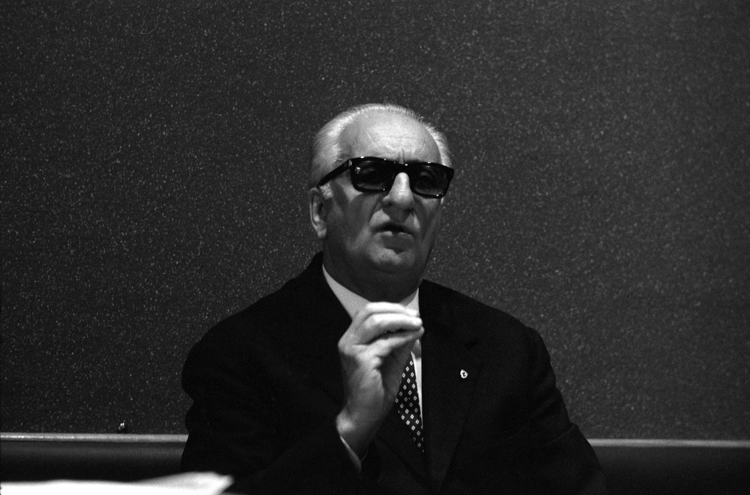 Auto Racing: Closeup portrait of Ferrari founder Enzo Ferrari in his factory office.
Maranello, Italy 7/20/1964
CREDIT: Tony Triolo (Photo by Tony Triolo /Sports Illustrated/Getty Images)
(Set Number: ...