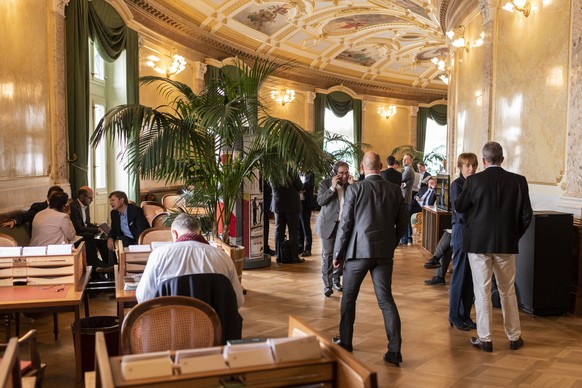 Blick in die Wandelhalle des Nationalrats an der Sondersession des Nationalrats, am Dienstag, 7. Mai 2019 im Nationalrat in Bern. (KEYSTONE/Alessandro della Valle)